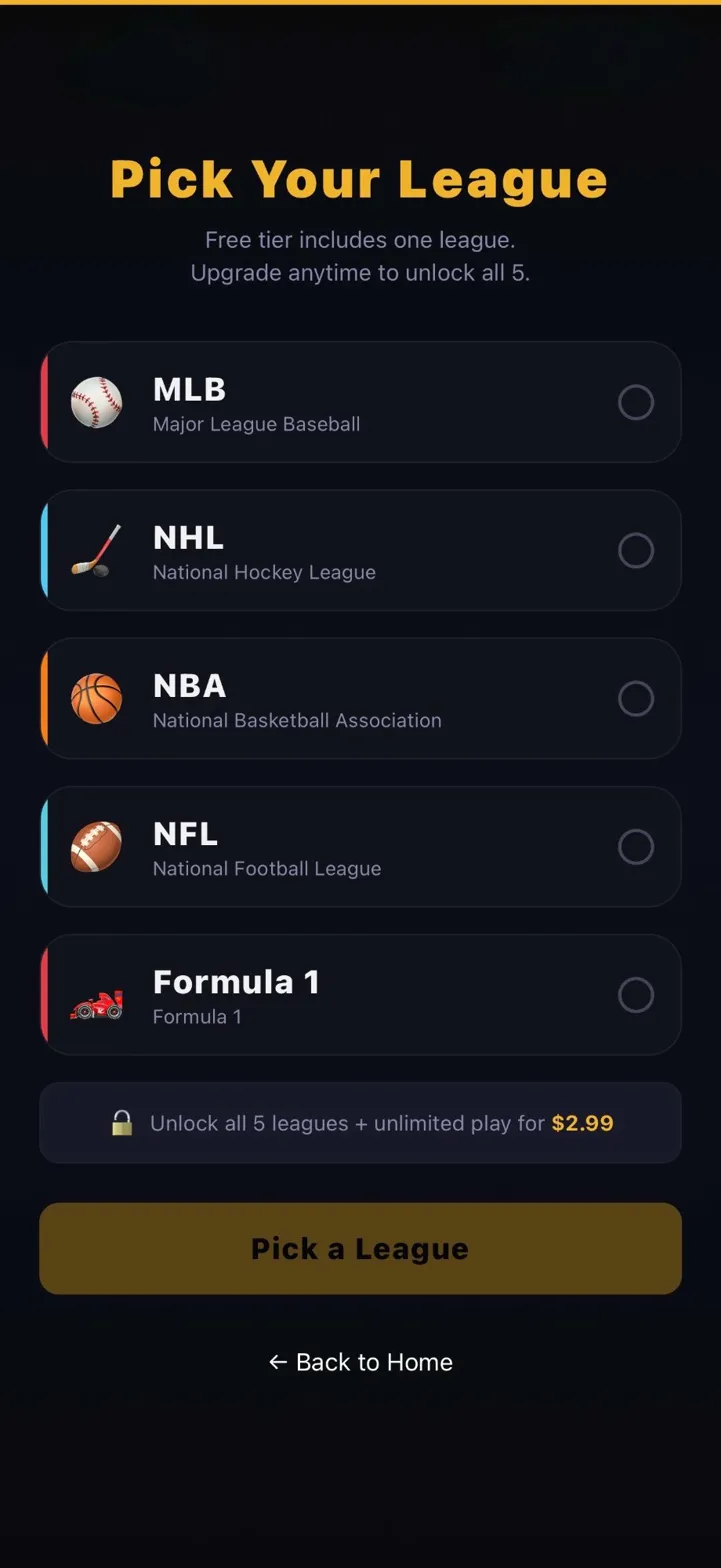 Pick Your League